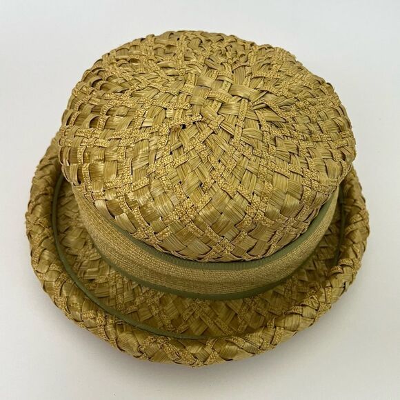 Vintage 60s YSL Yves Saint Laurent Straw Raffia Basket Weave Paris Chic Brim Hat main image 6